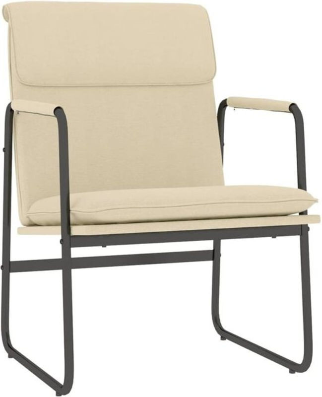 Modern Loungesessel von vidaxl in Beige aus Stoff und Metall, B/T/H: 55 x 64 x 80 cm - Bild 1