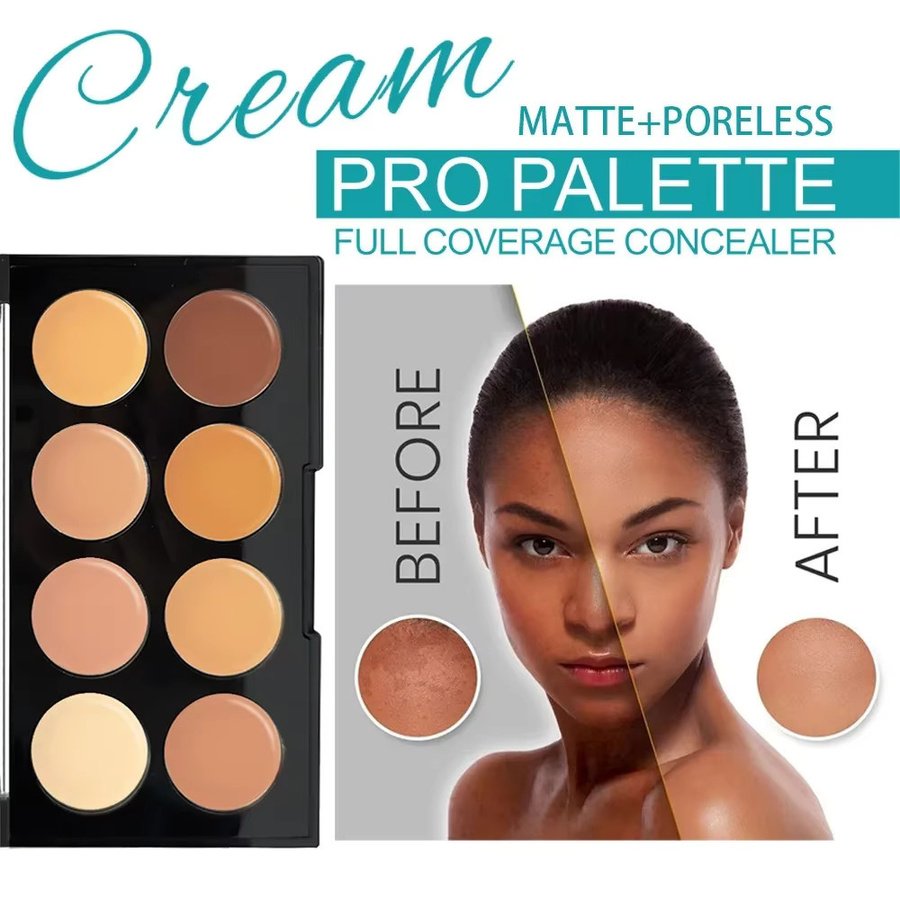 Romantic Flower Concealer-Palette, 8 Farben, Volldeckend, Unisex - Bild 4