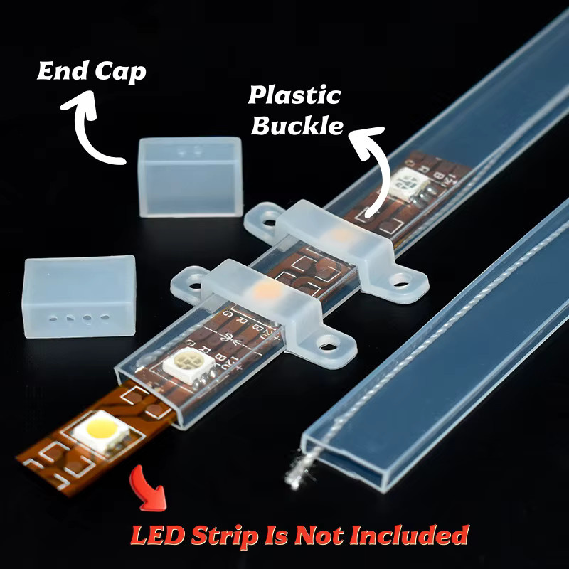 Khelse LED Neon Flex Silikonschlauch RGBIC Outdoor Streifenlicht für Garten und Außenbereich, schneidbar, Farben: Schwarz, Weiß oder Transparent - Bild 3