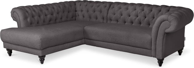 Polsterecke SANSIBAR LUND in Grau mit Stoffbezug und Armlehnen, L-Form, Modern - Bild 1