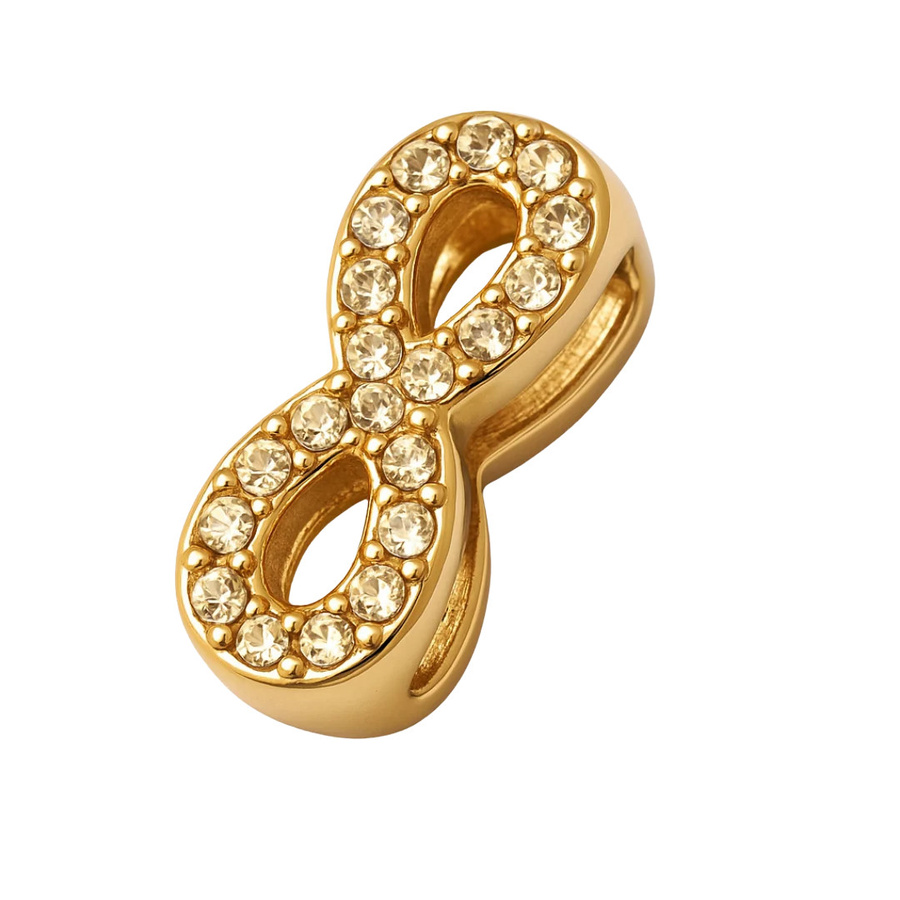 Heideman Charm Unendlichkeit, Edelstahl, Gold, Zirkonia, Unisex - Bild 1