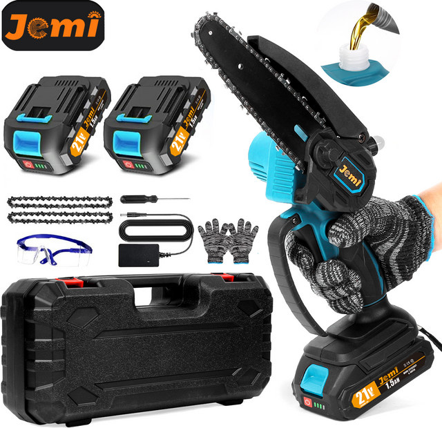Jemi Tool Kabellose 6-Zoll Elektrische Kettensäge Kompatibel mit Makita 18V Akku Wiederaufladbares Gartenwerkzeug - Bild 1