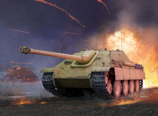 Trumpeter German Sd.Kfz 173 Jagdpanther Early Version, Fahrzeug, 1:16, Grau - Bild 1