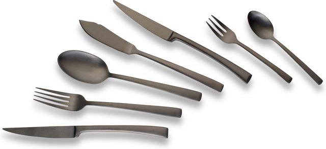 Echtwerk Tafelbesteck AVELINO Black-Edition aus Edelstahl, 42-teilig, Schwarz Matt mit Etui - Bild 1