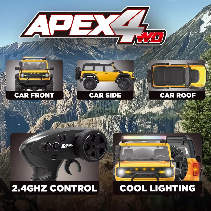 JIKEFUN RC Auto, 1:16, 4WD Off-Road, mit LED, ab 14 Jahre - Bild 1