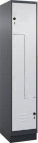 C+P Z-Spind Classic PLUS mit Sockel, 2 Fächer, Anthrazitgrau/Lichtgrau, H x B x T: 195 x 40 x 50 cm - Bild 1