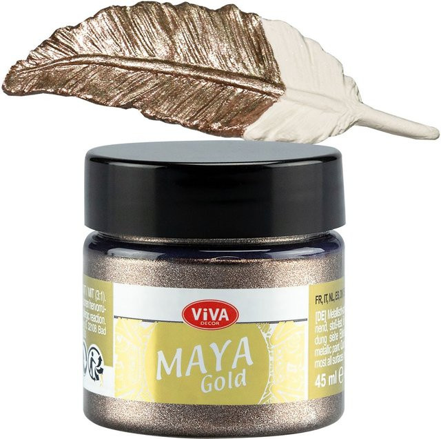 Viva Decor Maya Gold in Cappuccino, 45 ml, Gold und Beige, Satin-Gloss - Bild 1