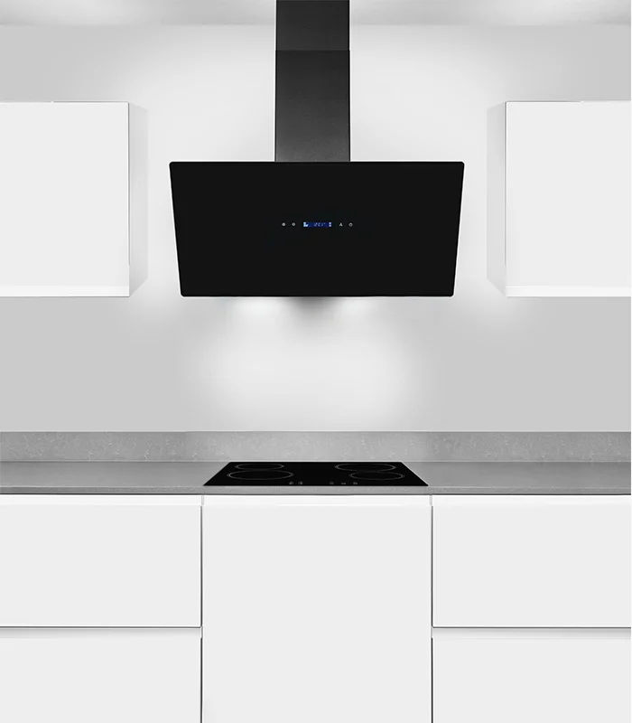 Exquisit KFD 817-2 L Kopffreie Dunstabzugshaube in Schwarz mit Umluftbetrieb und LED-Display - Bild 4