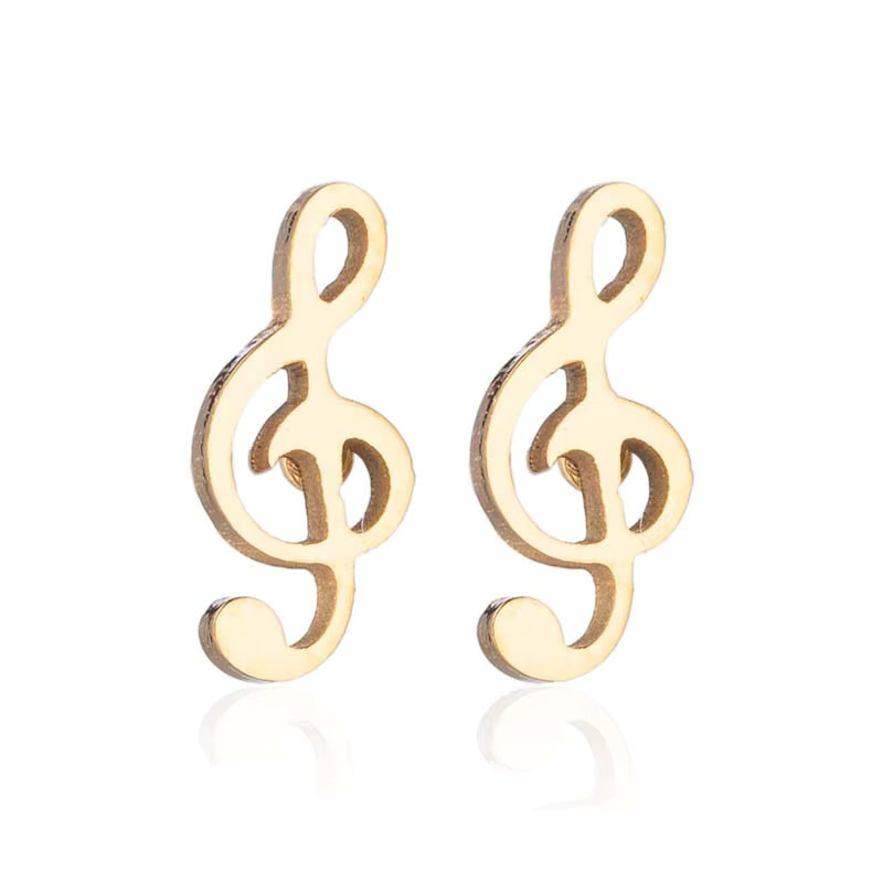 SMJEL Ohrstecker Edelstahl, Gold, Damen, Minimalistisch - Bild 2