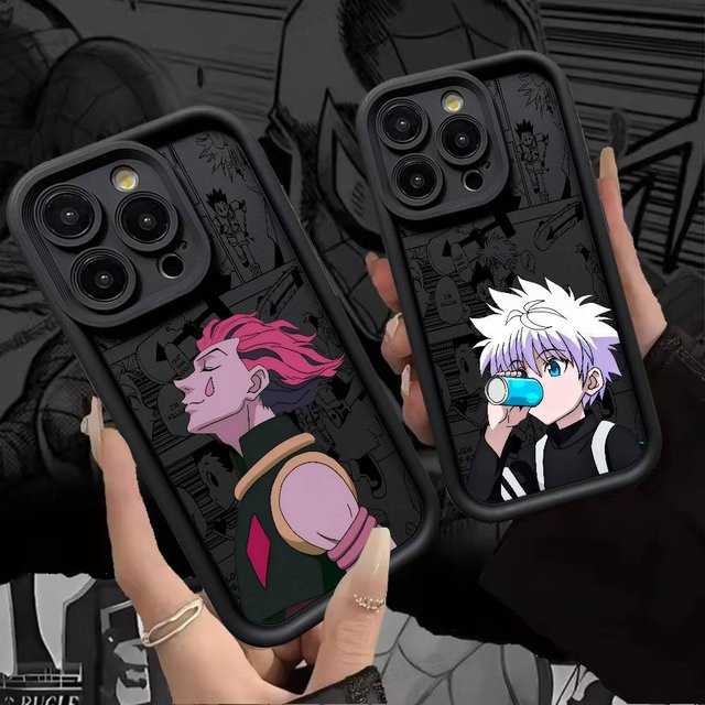 Stoßfeste Silikon-Handyhülle mit Anime Killua Hunter X Hunter Design für Apple iPhone 11 bis 17 Pro Max in Schwarz - Bild 1