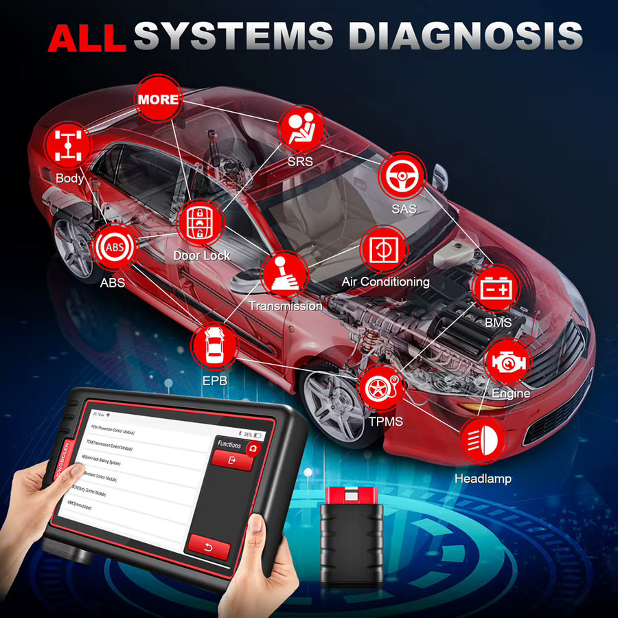 KINGBOLEN S6 CAN FD Diagnosegerät in Schwarz mit Vollsystem-Unterstützung und 28+ Resets als Auto-OBD-Scanner und OBD2-Scanner - Bild 4