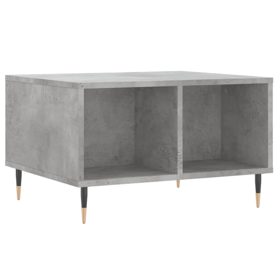vidaXL Couchtisch modern in Betongrau aus Holzwerkstoff und Metall, B/T/H: 60 x 50 x 36,5 cm - Bild 2