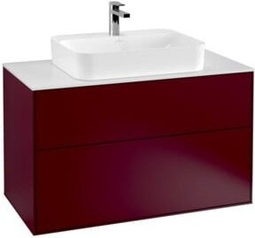 Villeroy & Boch Finion Waschtischunterschrank Wandmontage Peony Matt Weiß mit internen Schubladen - Bild 1