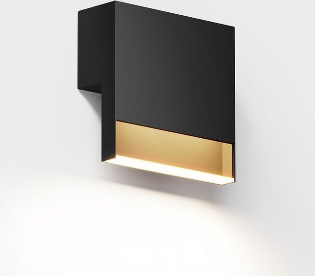 IP44 Li.2 LED-Wandleuchte in Schwarz für Garten und Terrasse mit warmweißem Licht (2700K) und dimmbarer LED aus Aluminium und Glas - Bild 1