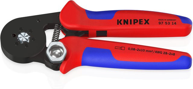 Knipex Selbsteinstellende Crimpzange für Aderendhülsen mit Seiteneinführung, schwarz-bunt, Chrome Vanadium - Bild 2