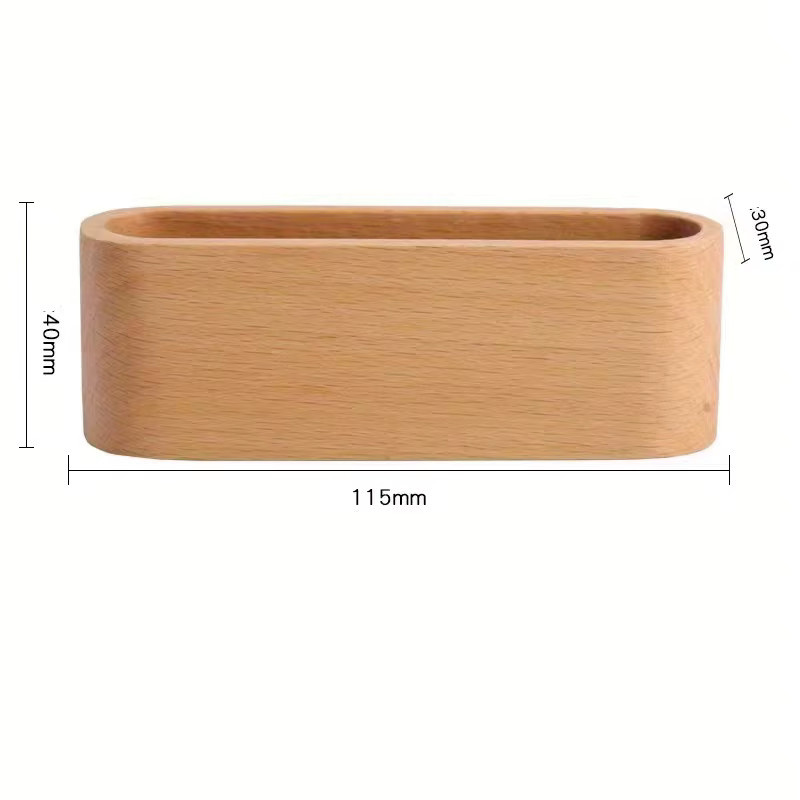 2er-Set Visitenkartenhalter und Notizhalter aus Holz in Braun - Bild 4