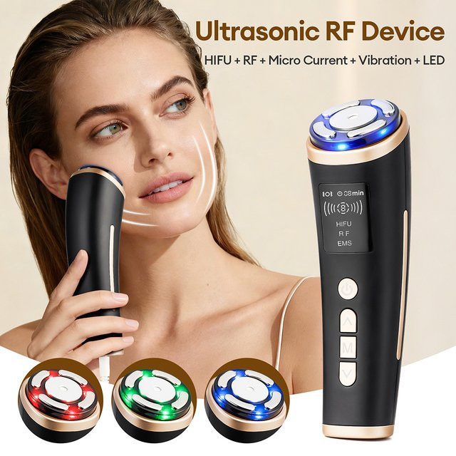 foreverlily Mini-HIFU-Gerät mit RF-LED und Ultraschall, Unisex - Bild 1