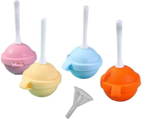 Ashworth Silikon Eis am Stiel Form Set mit 4 Lutscherformen in Mehrfarbig für DIY Eiswürfel und Leckereien - Bild 1