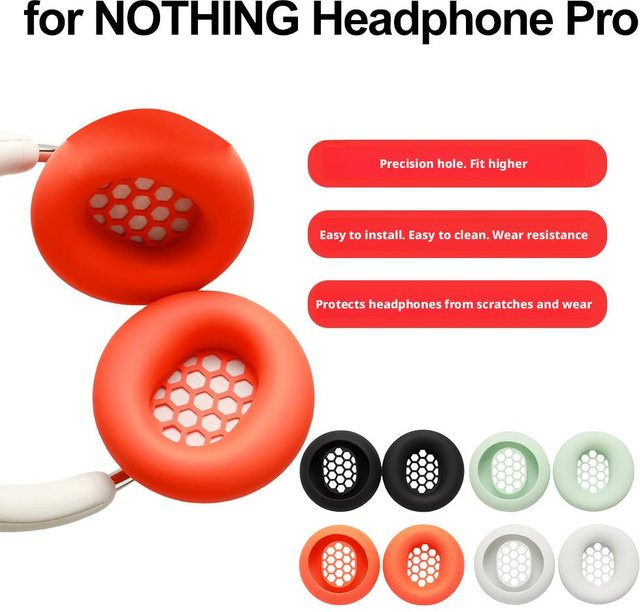 Ersatz-Ohrpolster aus weichem Silikon für CMF by NOTHING Headphone Pro, Farbe: Grün - Bild 1