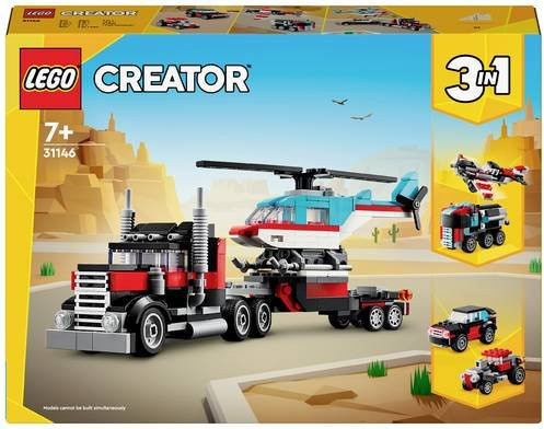 LEGO Creator Tieflader mit Hubschrauber Konstruktionsspielzeug - Bild 1