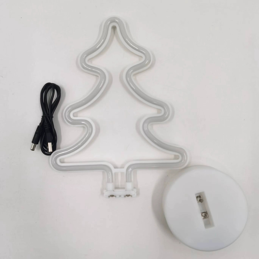 Grünes LED-Neonlicht in Weihnachtsbaum-Form als moderne Desktop-Dekoration für dein Wohnzimmer oder deine Party, USB-betrieben - Bild 2