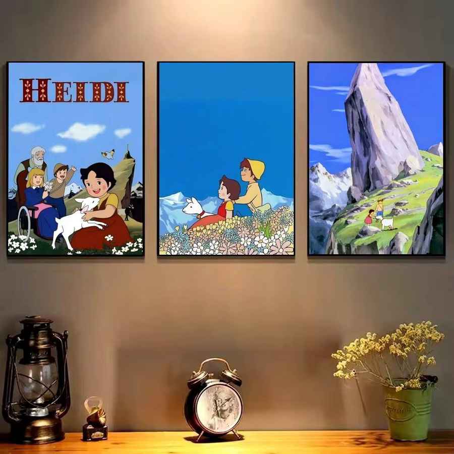 Anime-Poster Heidi, ein Mädchen der Alpen als Wandaufkleber in Mehrfarbig, Rechteckig - Bild 3