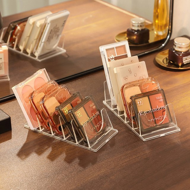 Transparenter Kosmetik Organizer aus Kunststoff für Lidschatten und Make-up als Desktop Display-Rack - Bild 1