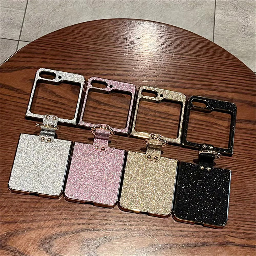 Luxuriöse Glitzer-Handyhülle mit Ring-Halter für Samsung Galaxy Z Flip 7 fe 6 5G in Pink - Bild 3