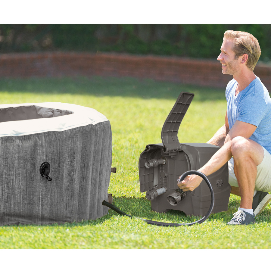 Intex Pure Spa Bubble Massage Whirlpool Deluxe Greywood, Durchmesser: 196 cm, Höhe: 71 cm - Bild 5