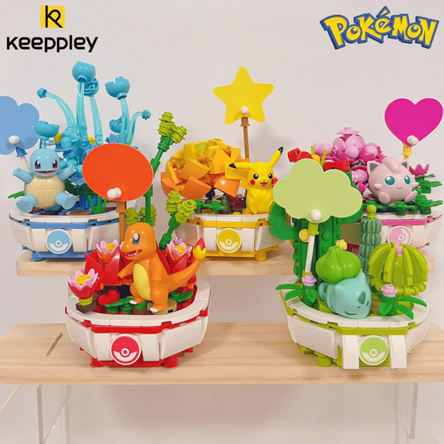 Keeppley Pokémon Sukkulenten-Baustein-Blumenserie, Montierbares Modell, Ornament - Bild 1