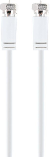 Schwaiger SAT-Anschlusskabel mit F-Stecker, 90 dB, Farbe: Weiss, Länge: 15 m - Bild 1