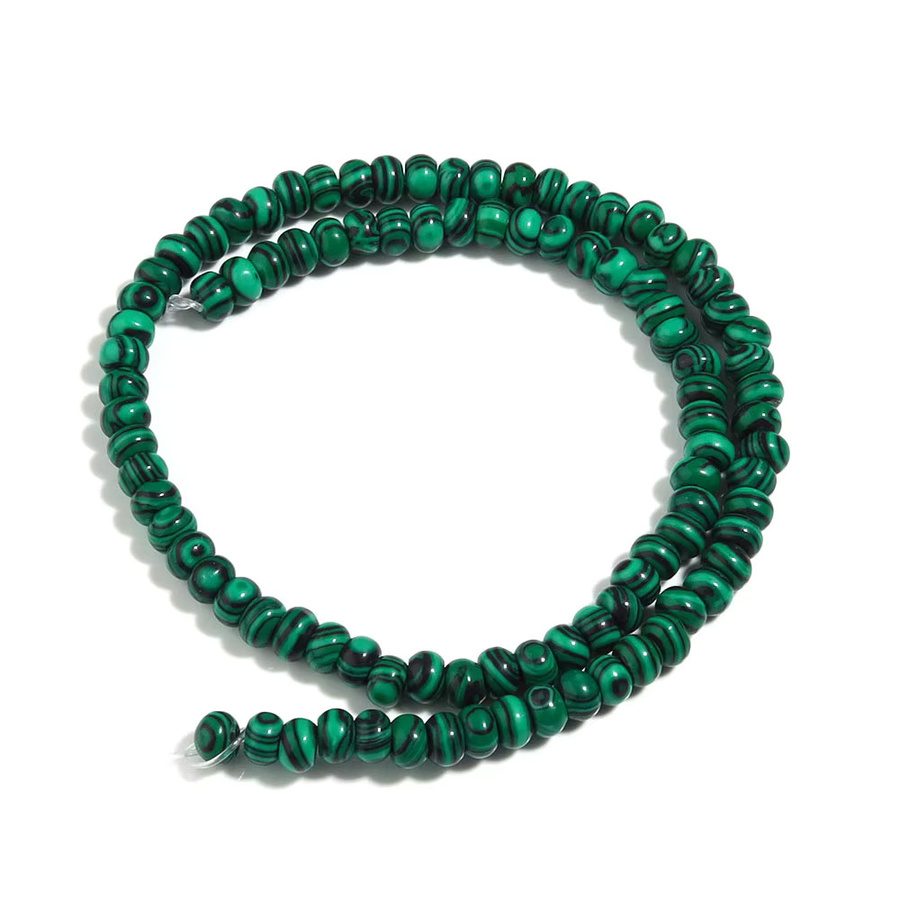 louleur Malachit-Steinperlen, Abakusform, Unisex - Bild 6