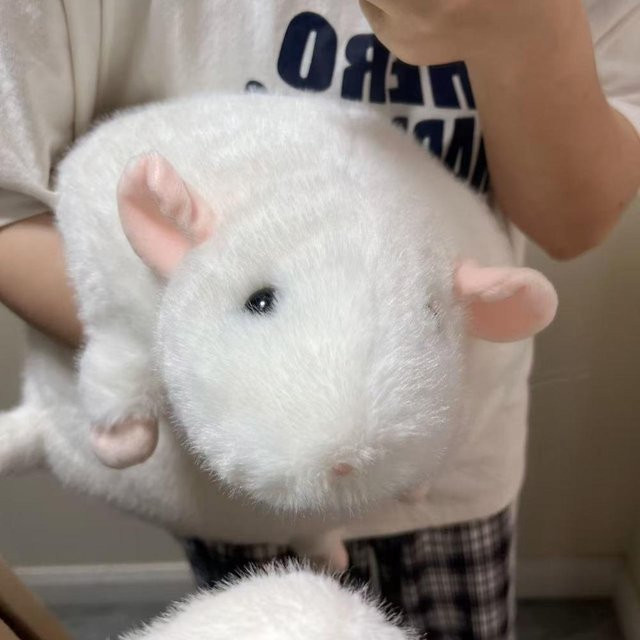Große Maus Plüschtier Puppe, 50cm, Weiß - Bild 1