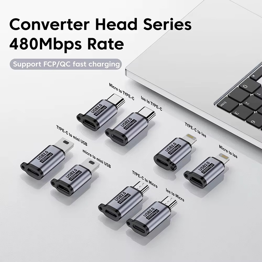 USB-C auf Micro-USB Adapter für Datenübertragung mit 480Mbps und Schnellladefunktion - Bild 5