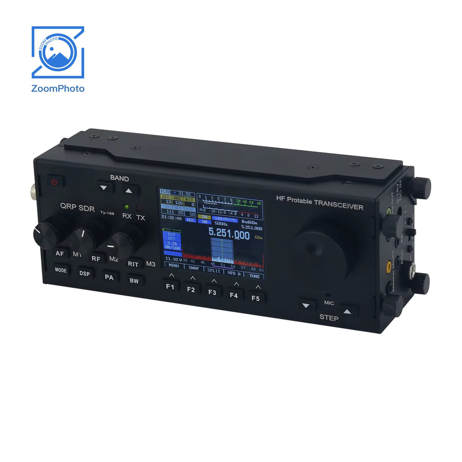 HamGeek BS-188 MCHF V0.6.3 Kurzwellen HF-SDR-Transceiver mit Touchscreen-Farbdisplay in Schwarz für SSB, CW, AM und FM - Bild 3
