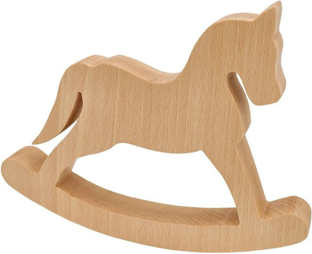 Erst-Holz Tischdeko 3er-Set aus geölter Buche in Braun und Beige für Weihnachten, Design A - Bild 1