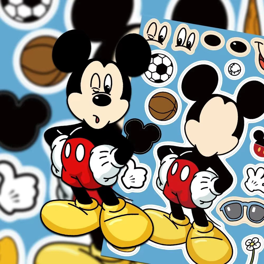 Disney Mickey Minnie Make-a-Face Puzzle-Aufkleber, 16-teiliges Set - Bild 4