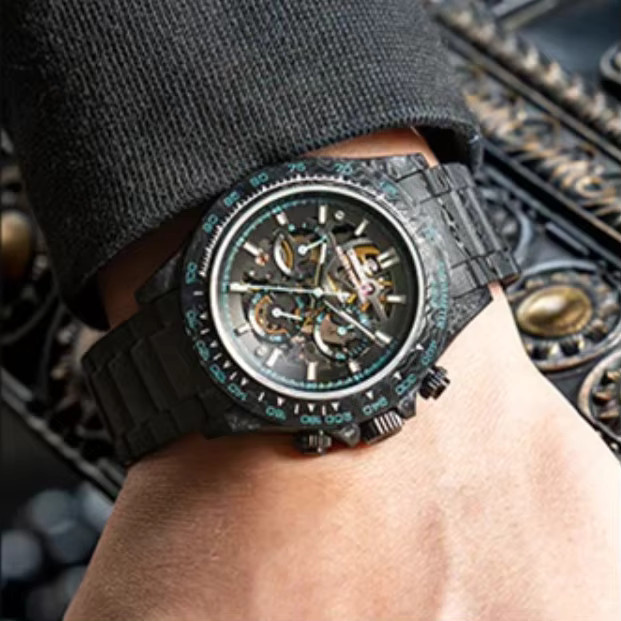 CRONUSART Chronograph, Automatik, Kohlefaser, Schwarz, Herren - Bild 2