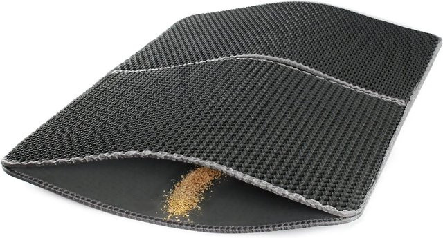Fudajo Katzenstreu Matte faltbar in Schwarz und Grau, B: 75 cm, T: 55 cm - Bild 1