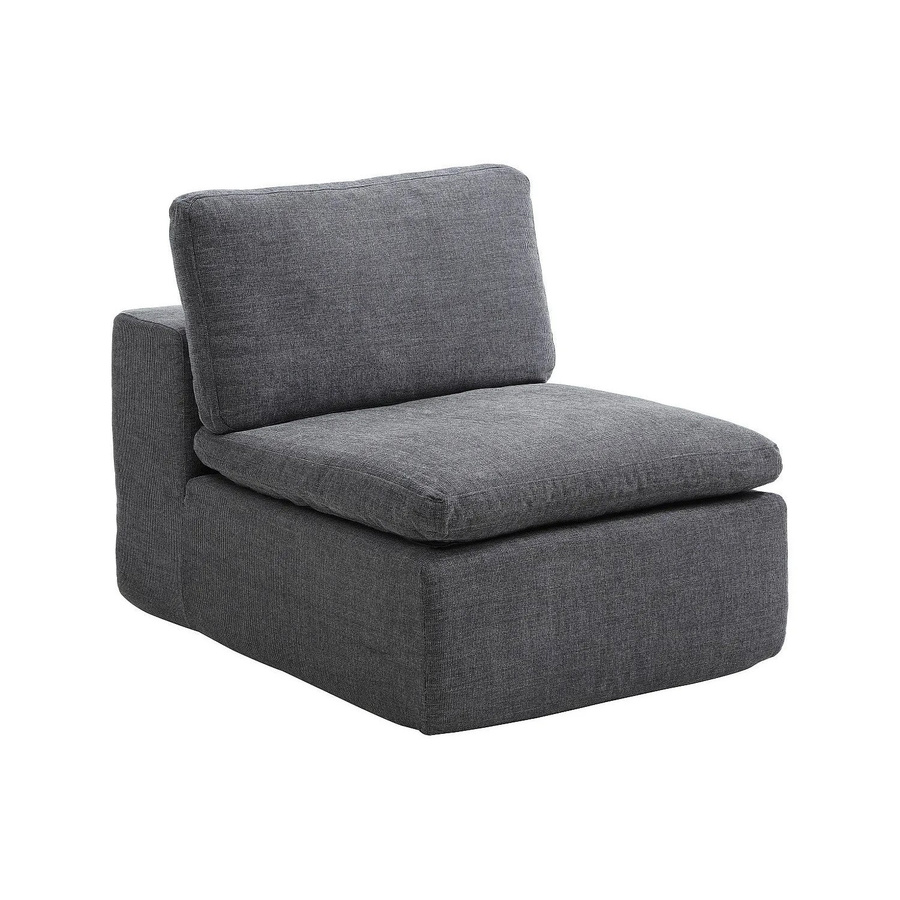 Vente-unique Sessel Cortoline mit gerader Rückenlehne in Anthrazitgrau, Breite: 80 cm, Tiefe: 83 cm, Höhe: 112 cm - Bild 2