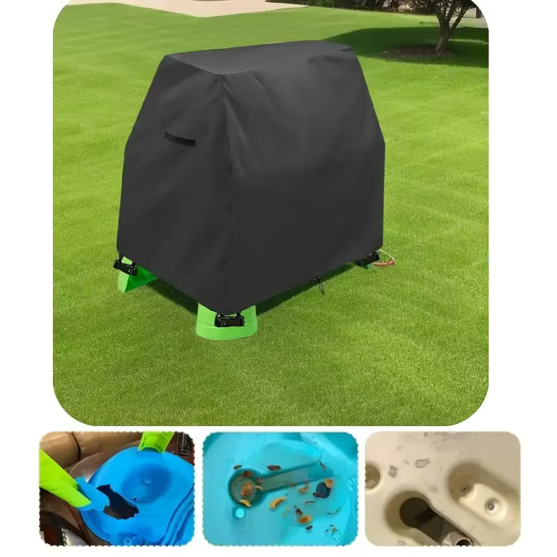 AquaPlay Showers Splash Pond Tischabdeckung aus Polyester in Schwarz mit verstellbarem Kordelzugverschluss - Bild 5
