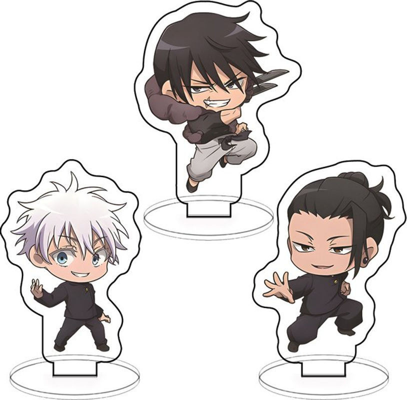 Bandai Jujutsu Kaisen Acryl-Figuren Set Satoru Fushiguro Toji Geto Suguru Mehrfarbig Dekorationsmodell aus Kunststoff - Bild 1