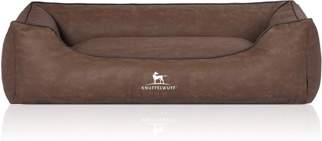 Knuffelwuff Hundebett Scottsdale Sofa aus Kunstleder in Braun mit erhöhter Kante, B/T: 120 x 85 cm - Bild 1