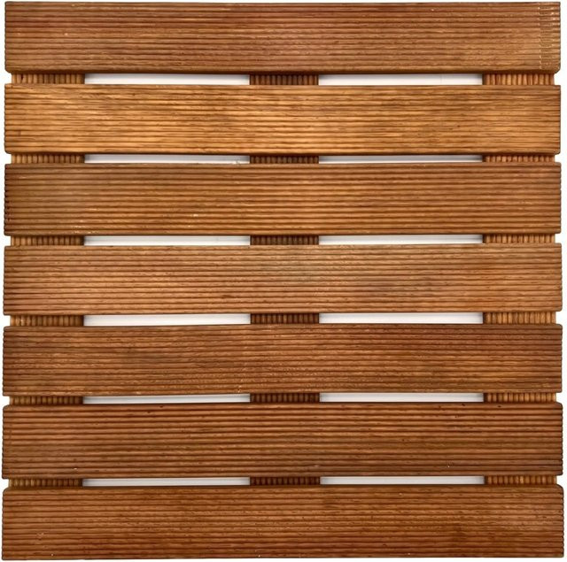 Belladoor Terrassenfliese Bangkirai Holzfliese in Braun, B/T/H: 50 x 50 x 2,4 cm - Bild 1