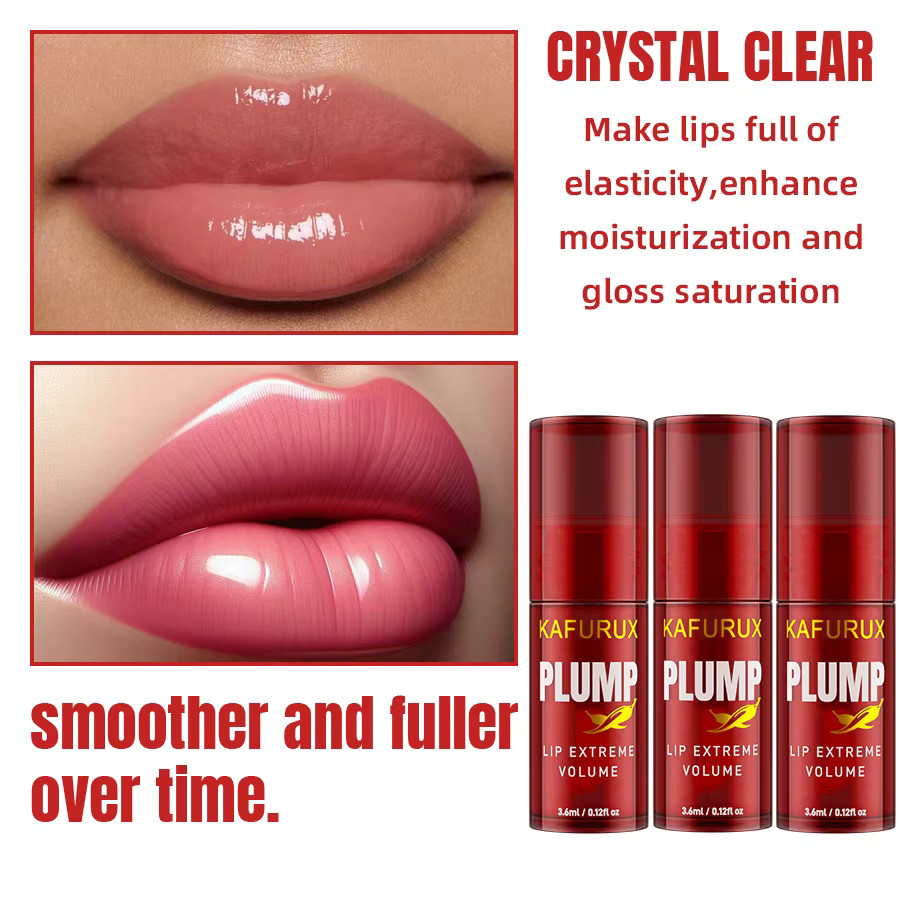 KAFURUX Lip Plump Lippenöl, glänzend, 3 Stück - Bild 4