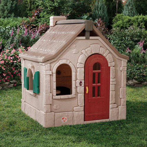 Step2 Kinderspielhaus Storybook Cottage aus Kunststoff in Braun, B/H/T: 139,7 x 163,19 x 128,27 cm - Bild 3