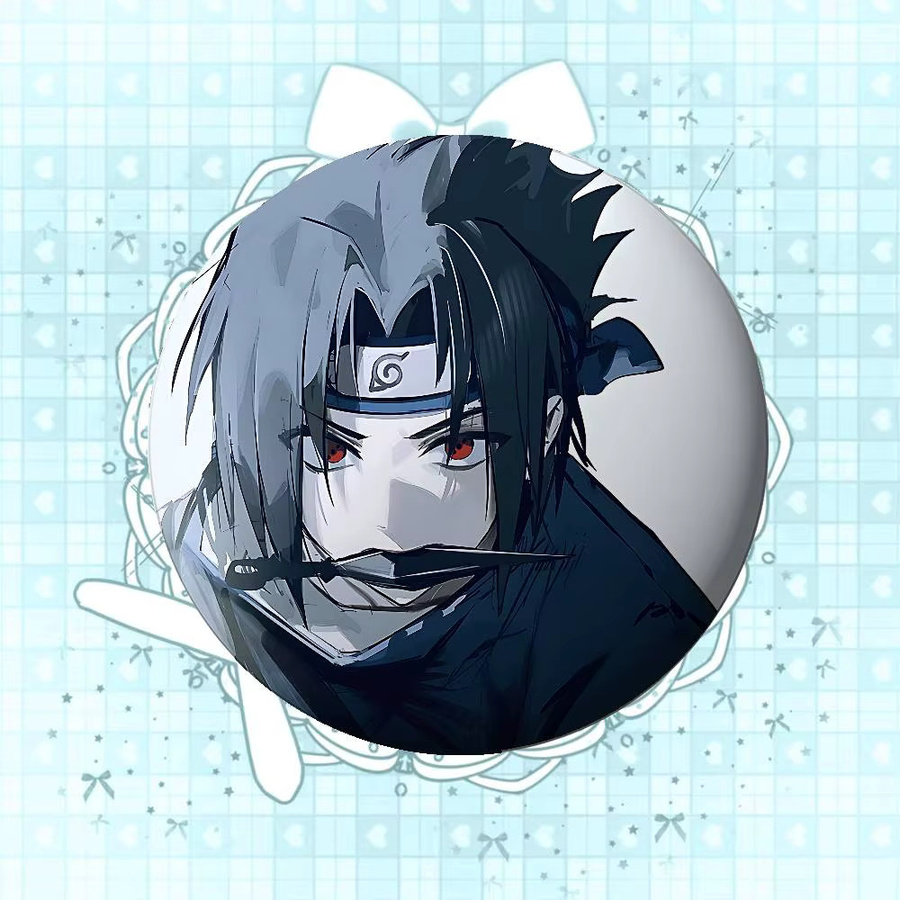 Naruto Brosche, Rund, Bunt, Ornament-Anstecknadel - Bild 4