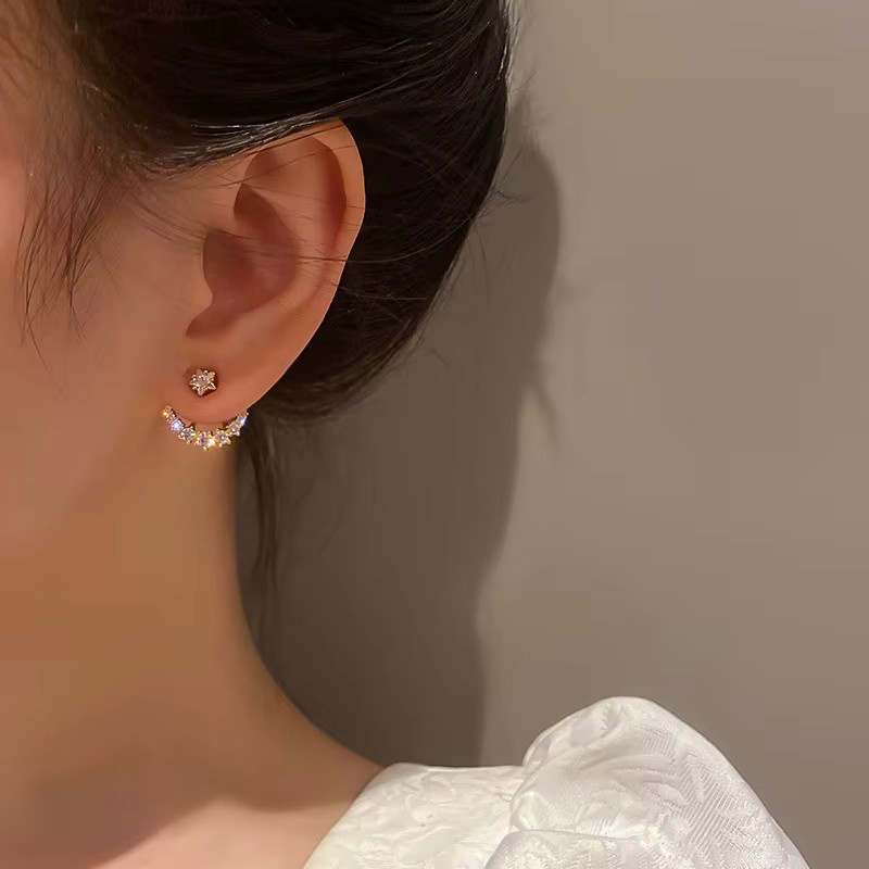 Kaitin Jewelry Ohrstecker, Zirkonia, Gold, Damen, Stern Mond - Bild 5