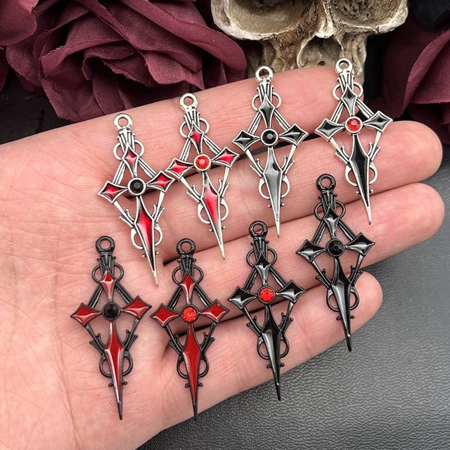 LKLRYWBD Charms Anhänger, Legierung, Emaille, Silber, Unisex, 48*22mm - Bild 1