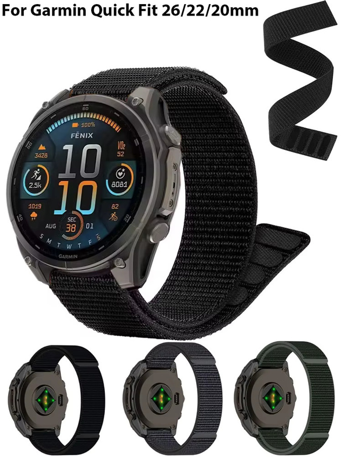 Uhrenarmband Nylon, Schwarz, Unisex - Bild 7